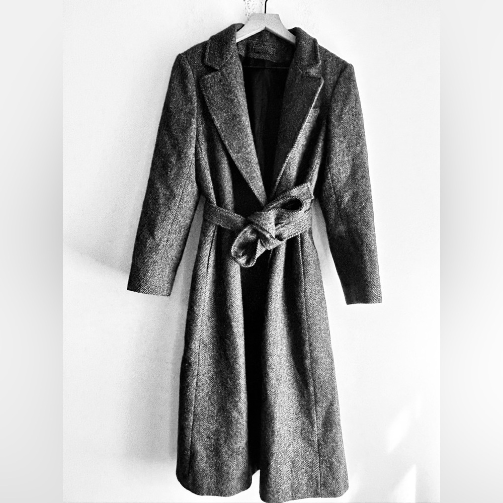 Vintage M.G. Kinsler The Great American Coat 100% Wool Long Tie Waist Coat